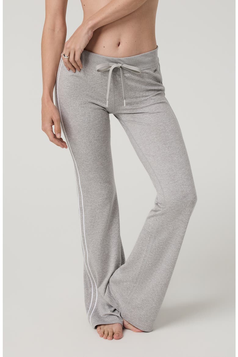 Halo Slim Flare Retro Pants, Alternate, color, PALE GREY HEATHER