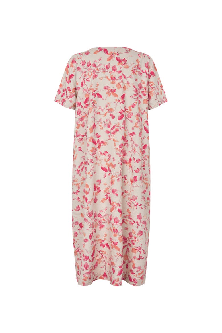 MaNipani Floral Print Midi Dress, Alternate, color, Carmine