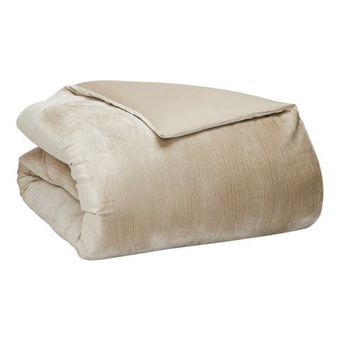 Milano Channel Stitch Velvet Duvet Cover