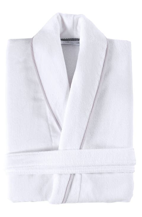 Contrast Frame Cotton Robe