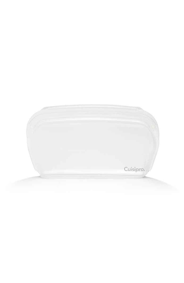 CUISIPRO Pack-It Silicone Reusable Stand Up Storage Bag, 1000ml/34 oz, Main, color, Clear