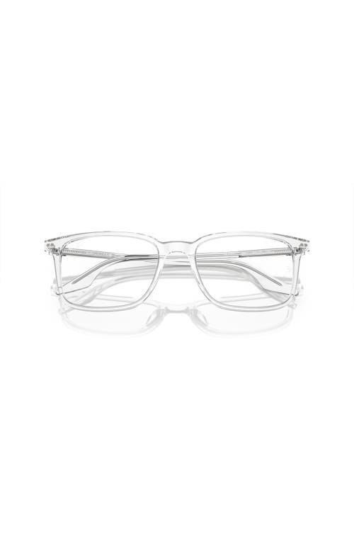 Ray Ban Ray-ban 53mm Rectangle Optical Glasses In Transparent