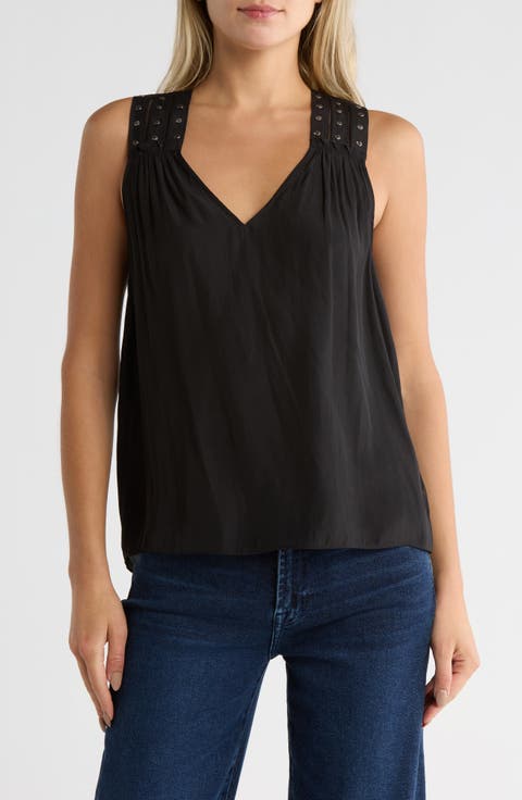 Glenn Studded Sleeveless Top
