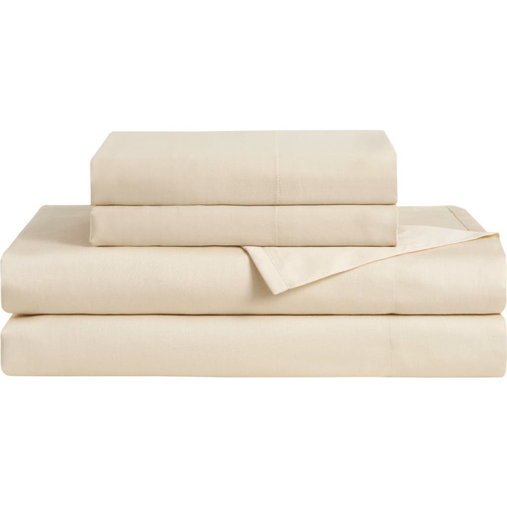 Lucky Brand Serene Slumber Cotton Sateen Sheet Set In Biege
