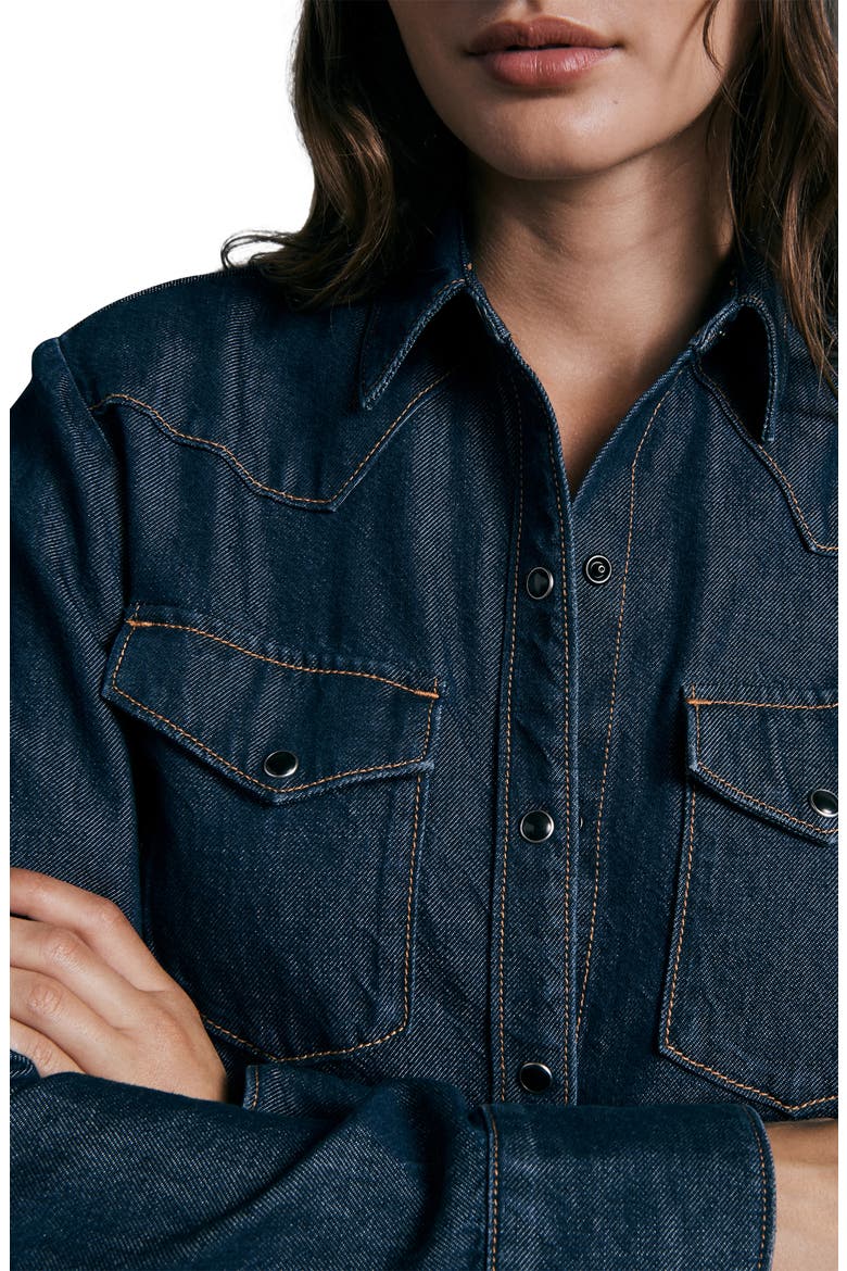 ICONS Wyatt Western Denim Shirt, Alternate, color, RINSE