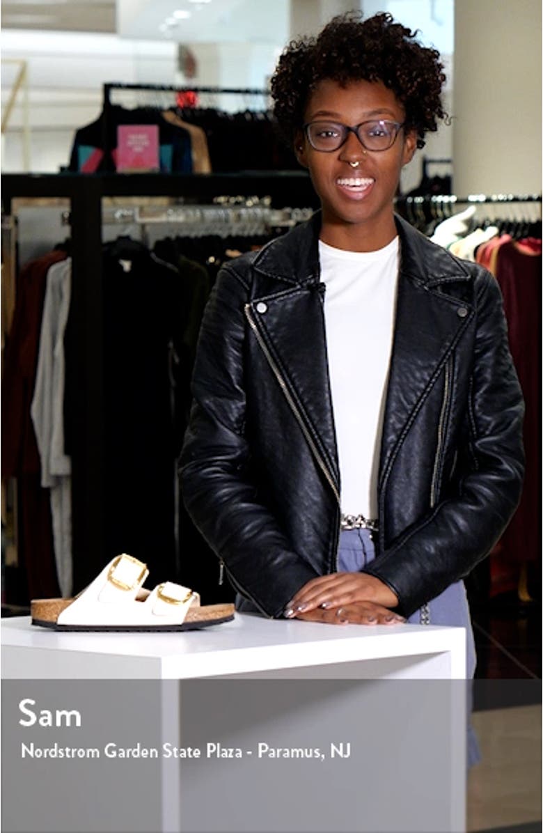 Arizona Big Buckle Canvas Slide Sandal, sales video thumbnail