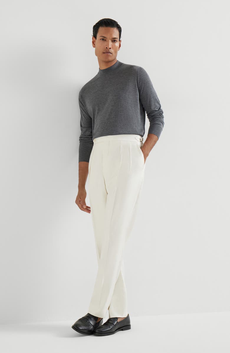 Brunello Cucinelli Tuxedo trousers, Alternate, color, Off-White
