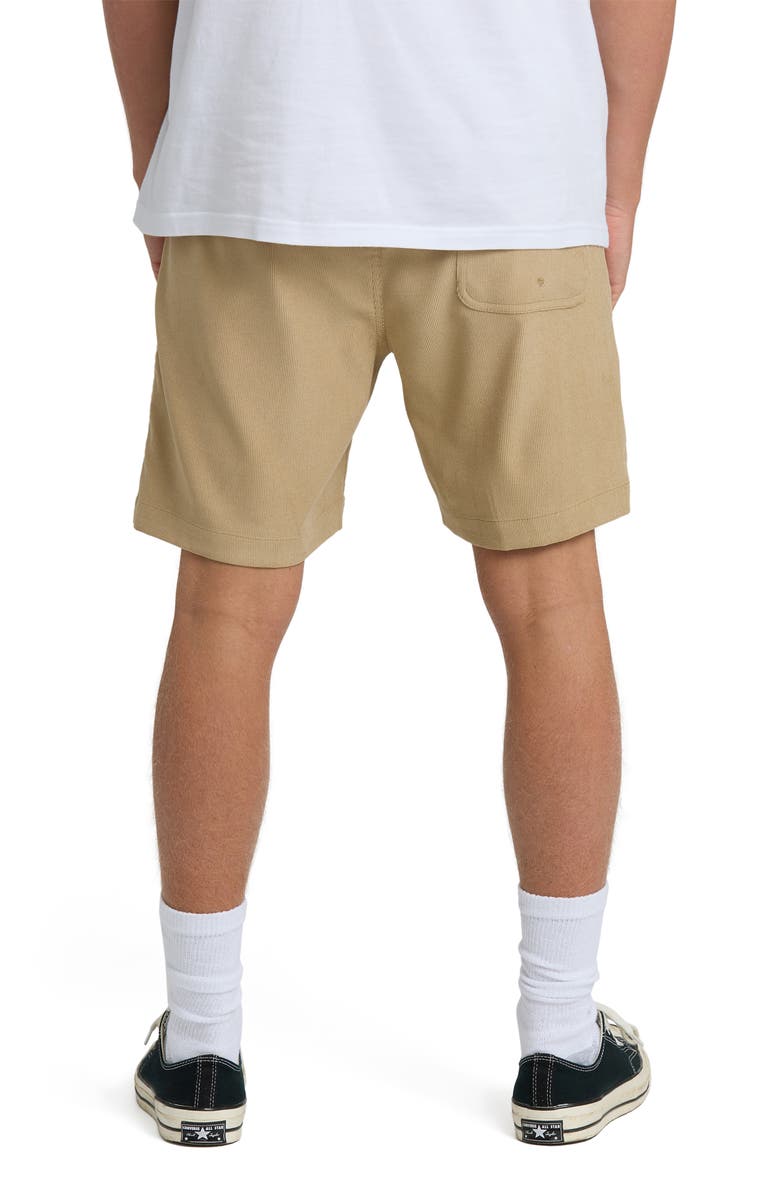 Billabong De la Cruz Submersible Water Repellent Corduroy Shorts, Alternate, color, Khaki