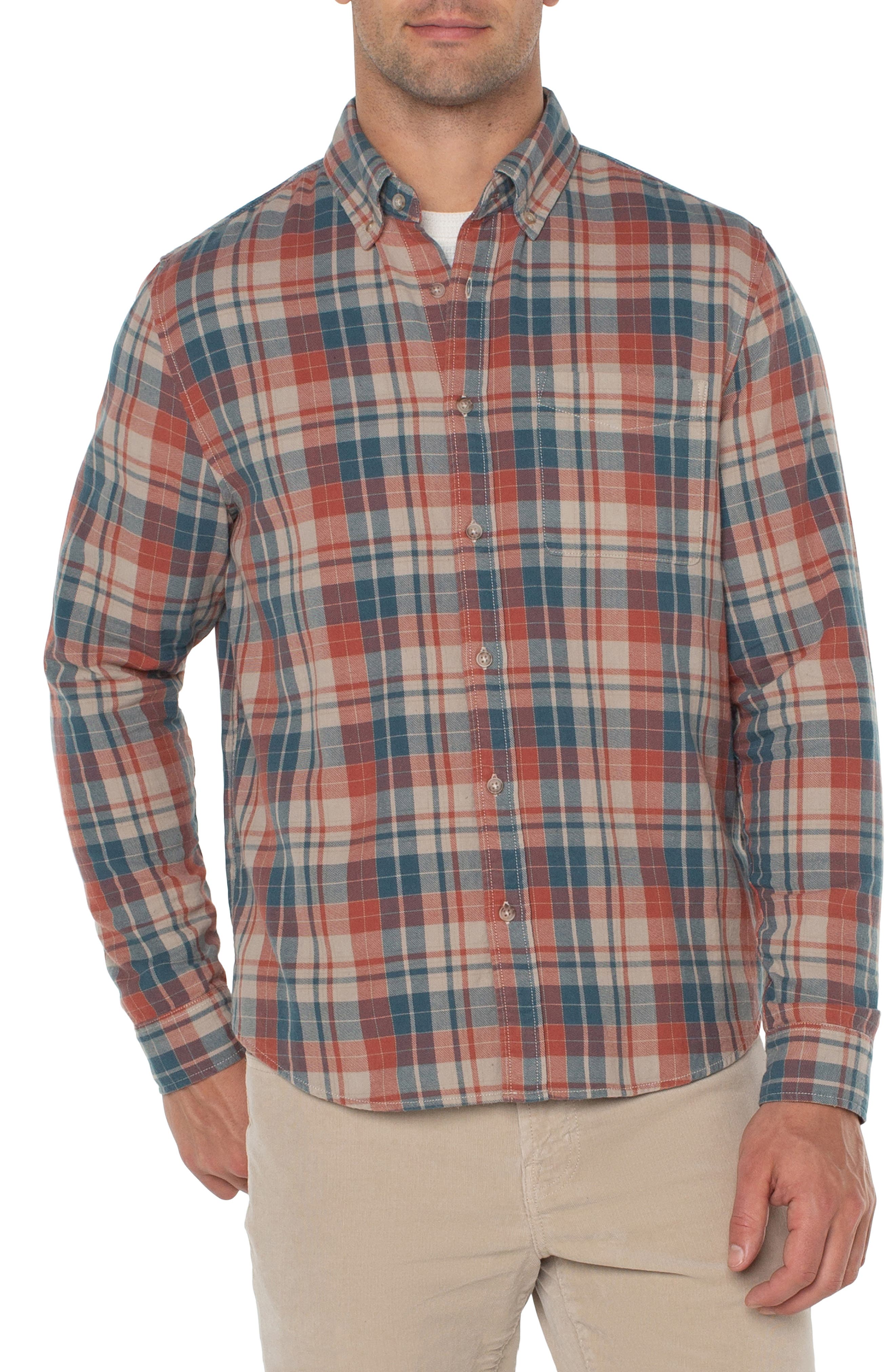 Plaid Button-Down Shirt