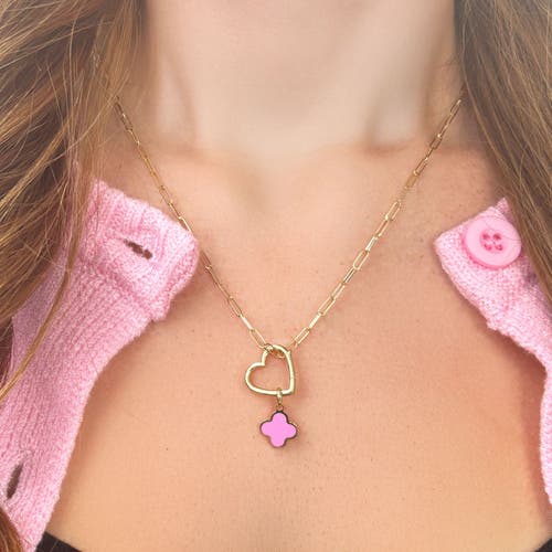 The Lovery Fine Jewelry Gold Heart Charm Holder In Gold