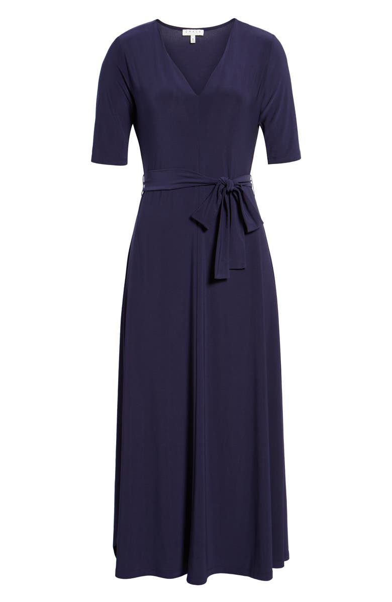 Chaus Lisa Tie Waist Dress, Alternate, color, 529-Evening Navy