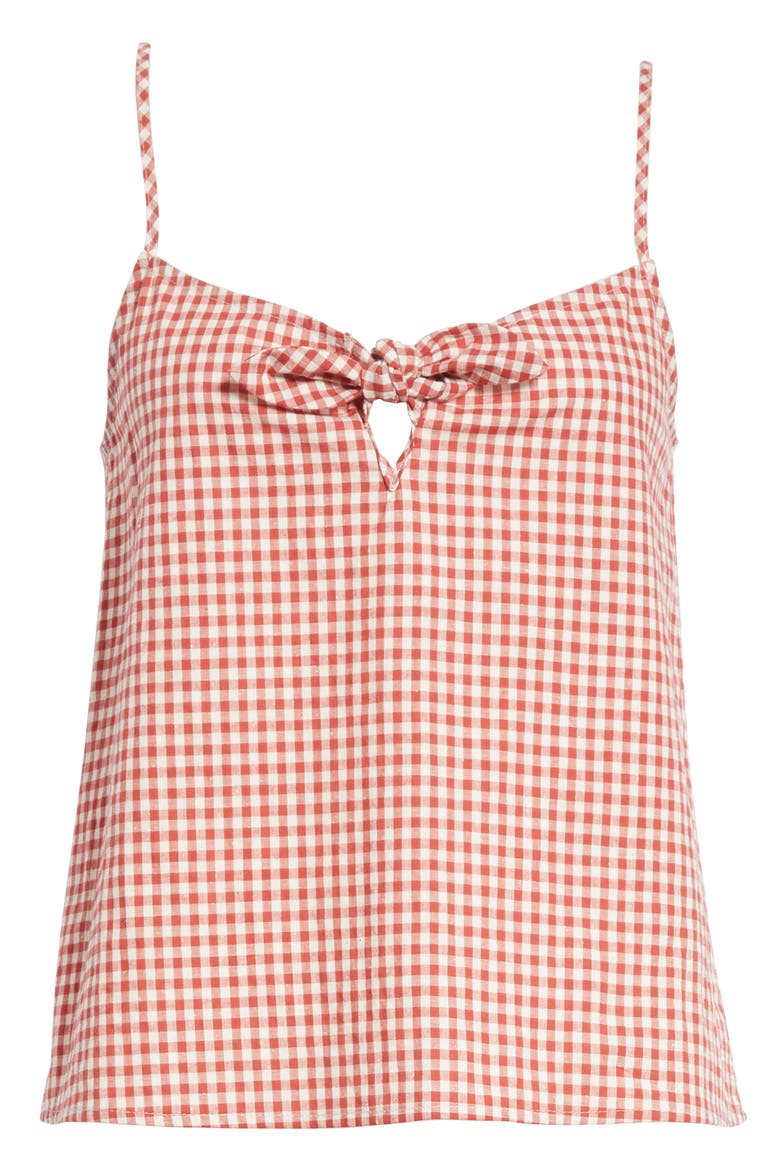 Suzie Gingham Top, Alternate, color, RED VICHY