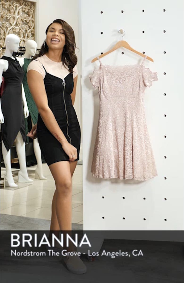 Cold Shoulder Lace Cocktail Dress, sales video thumbnail