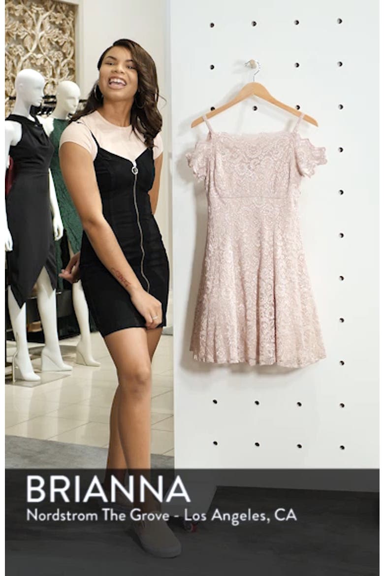 Cold Shoulder Lace Cocktail Dress video