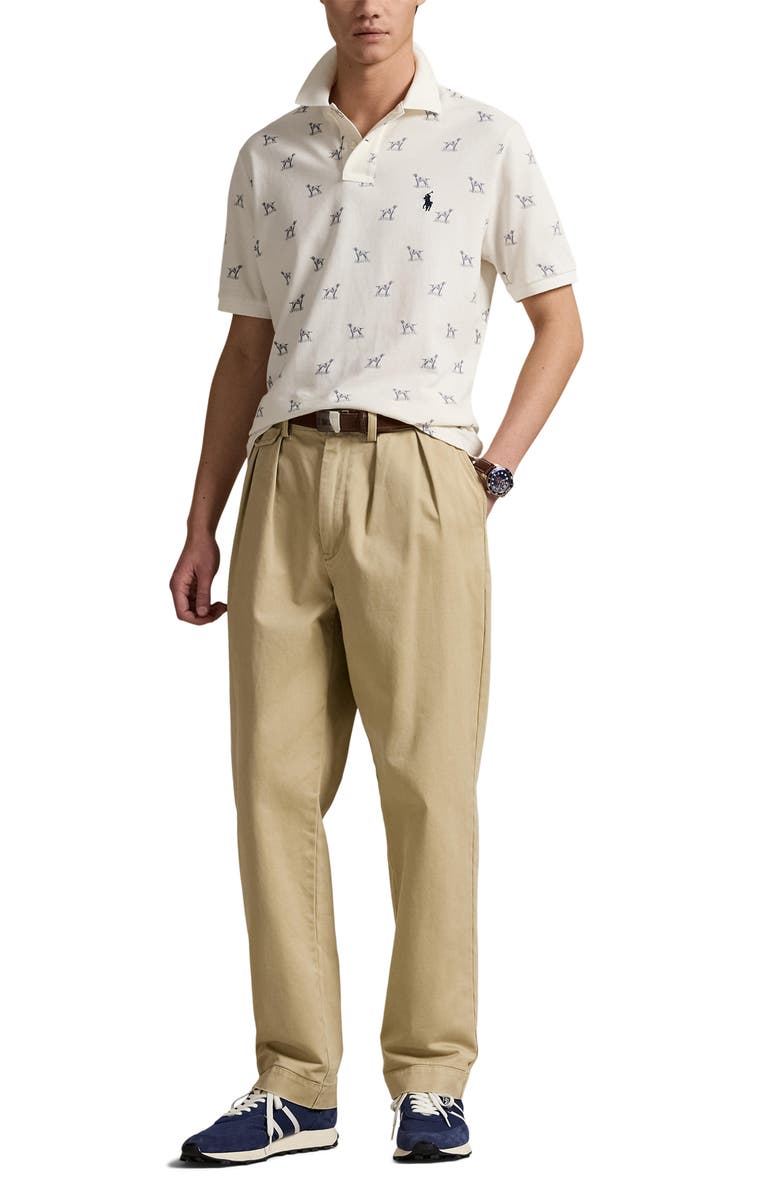 Polo Ralph Lauren Classic Fit Dog Print Cotton Piqué Polo, Alternate, color, 