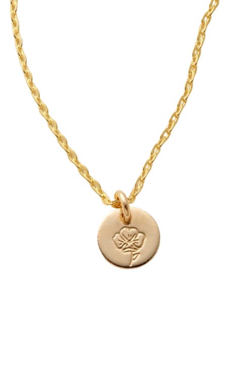 August Birth Flower Necklace