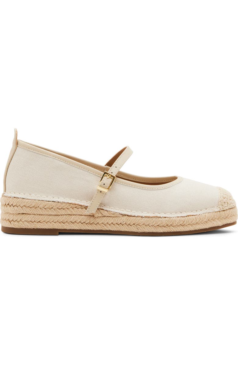 Blondo Hanah Waterproof Espadrille Mary Jane Flat, Alternate, color, Bone Fabric
