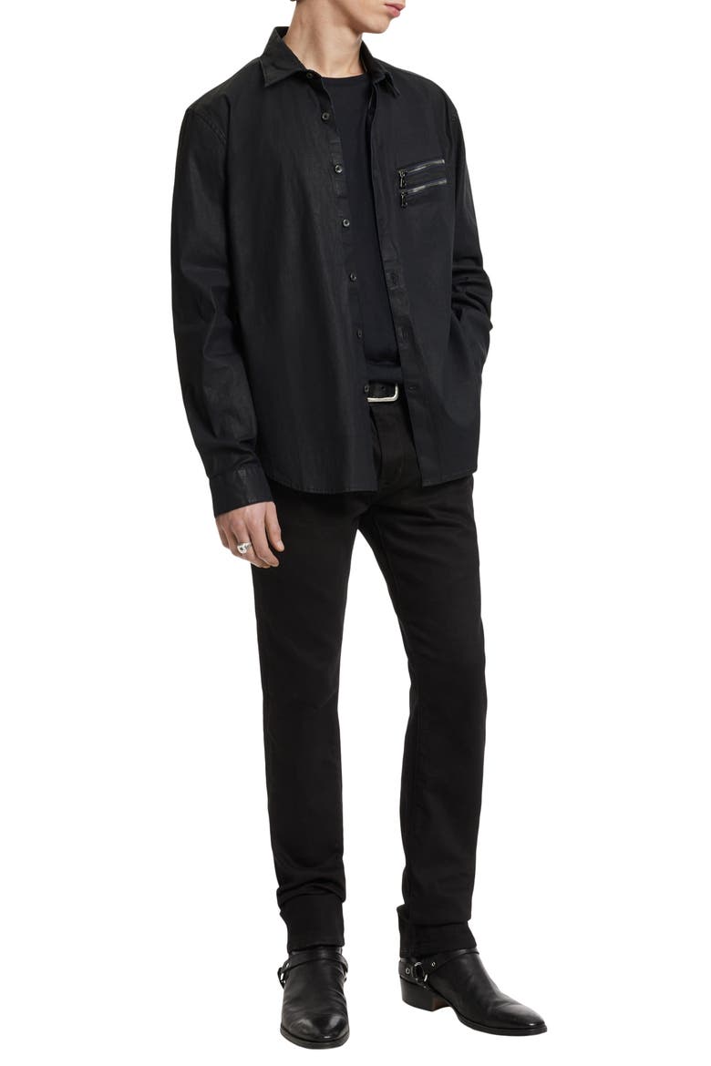 Slim Fit Button-Up Shirt Jacket, Alternate, color, NAVY