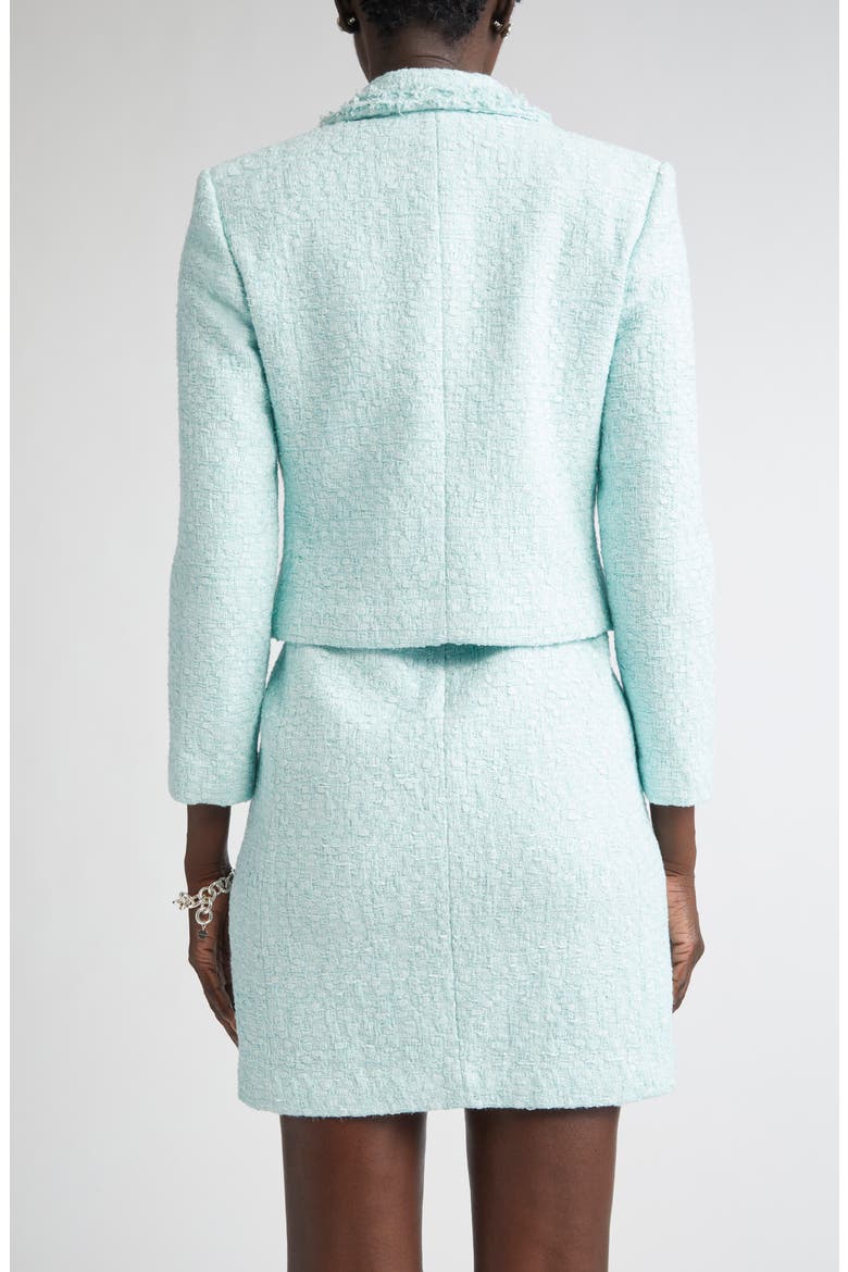 Tape Tweed Crop Jacket, Alternate, color, AQUA