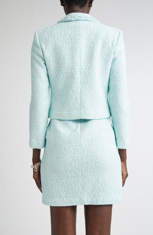 St John St. John Tape Tweed Crop Jacket In Blue