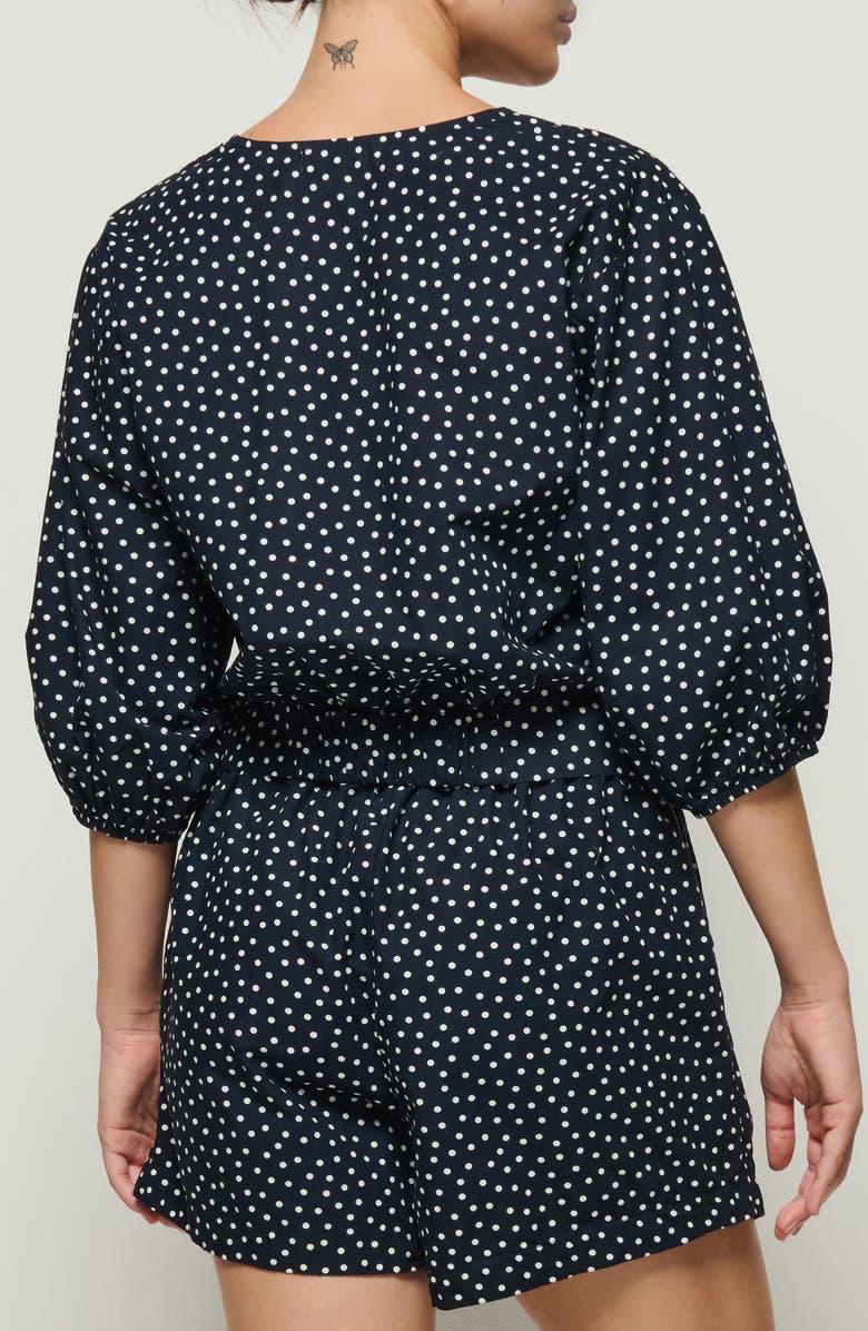 Nation LTD Celeste Puff Sleeve Top, Alternate, color, Cabana Polka Dot