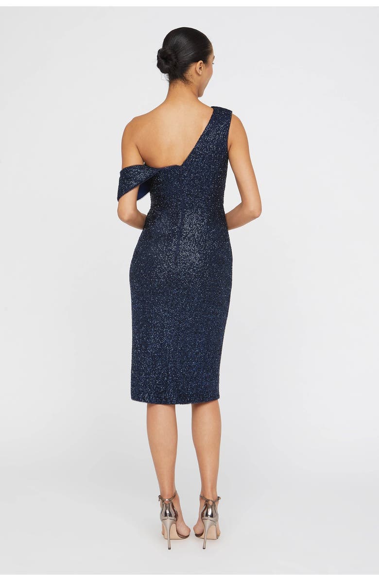 Theia Briella One-Shoulder Cocktail, Alternate, color, Navy