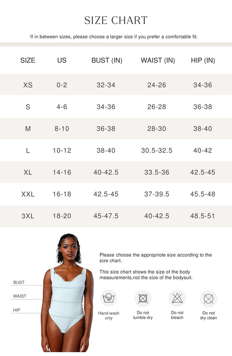Popilush Shapewear Modal Tummy Control Inner Lace Cami Bodysuit, Alternate, color,