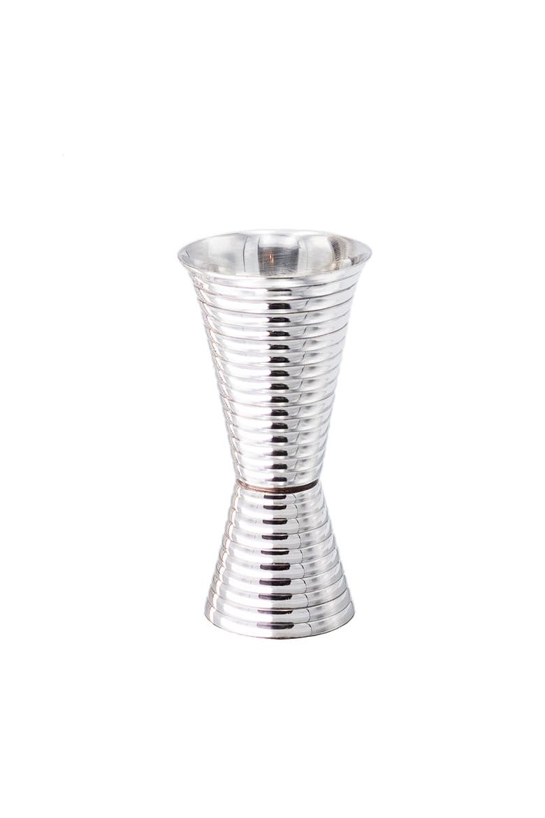 Fluted Silver Double Side Jigger, Alternate, color, Silver