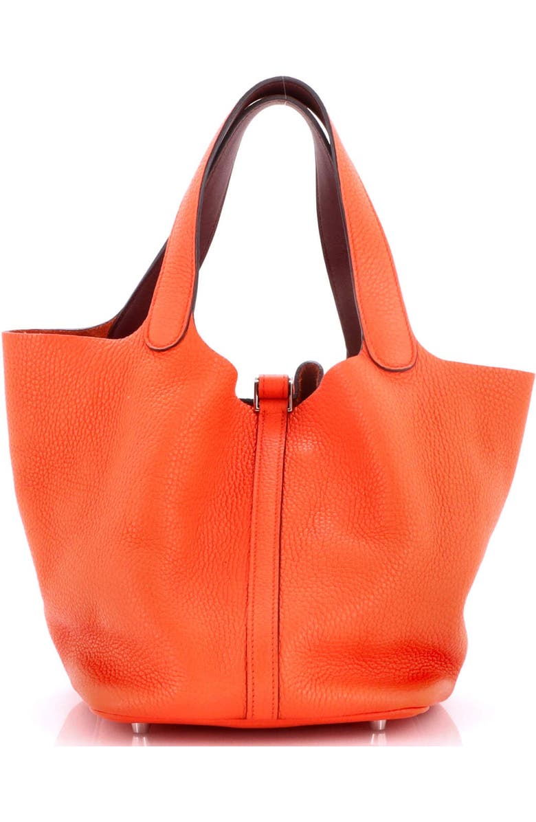 Pre-Owned Hermes Eclat Picotin Lock Bag Clemence MM, Alternate, color, Orange Poppy