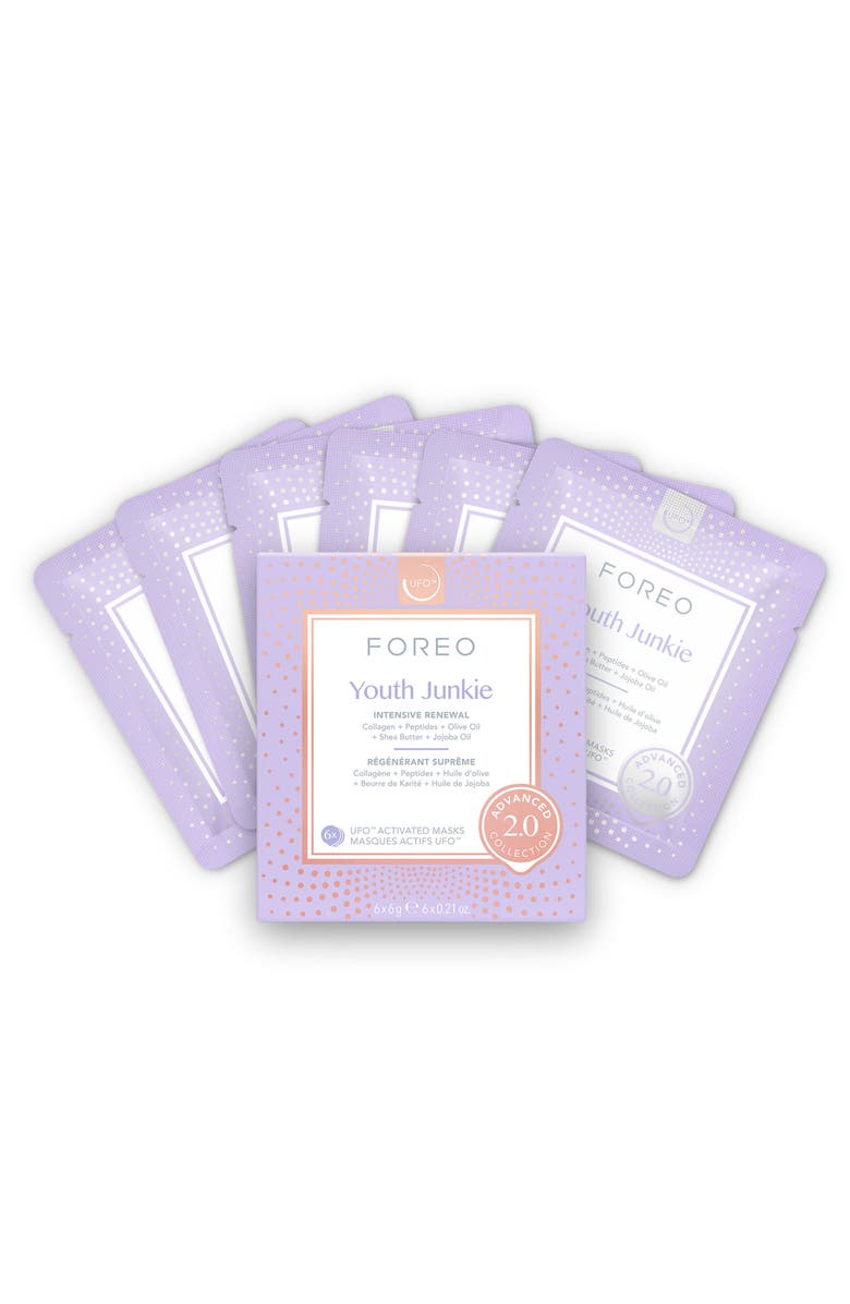 FOREO UFO Masks Youth Junkie 2.0 x 6, Main, color, NO COLOR