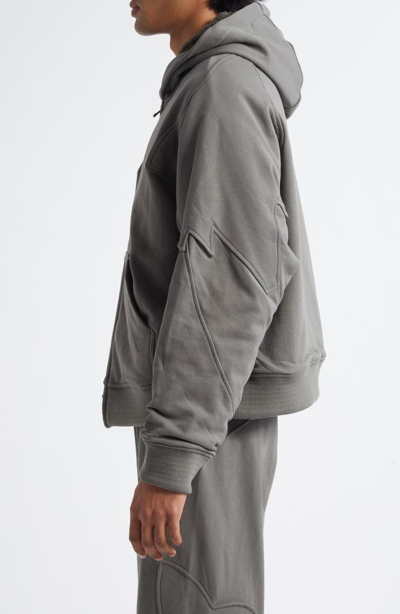 FOX RACING x Kiko Kostadinov Faux Fur Lined Fleece Zip Hoodie, Alternate, color, 