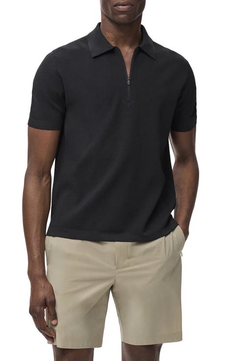 CoolMax® Fine Knit Quarter Zip Polo