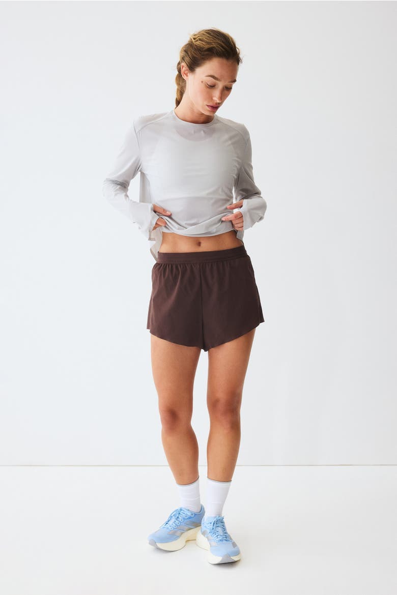 Short Running Shorts With Drymove, Alternate, color, Warm brown