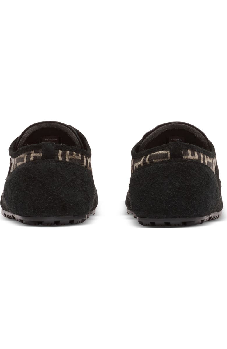 Balmain Racer 45 monogram jacquard trainers, Alternate, color, Black