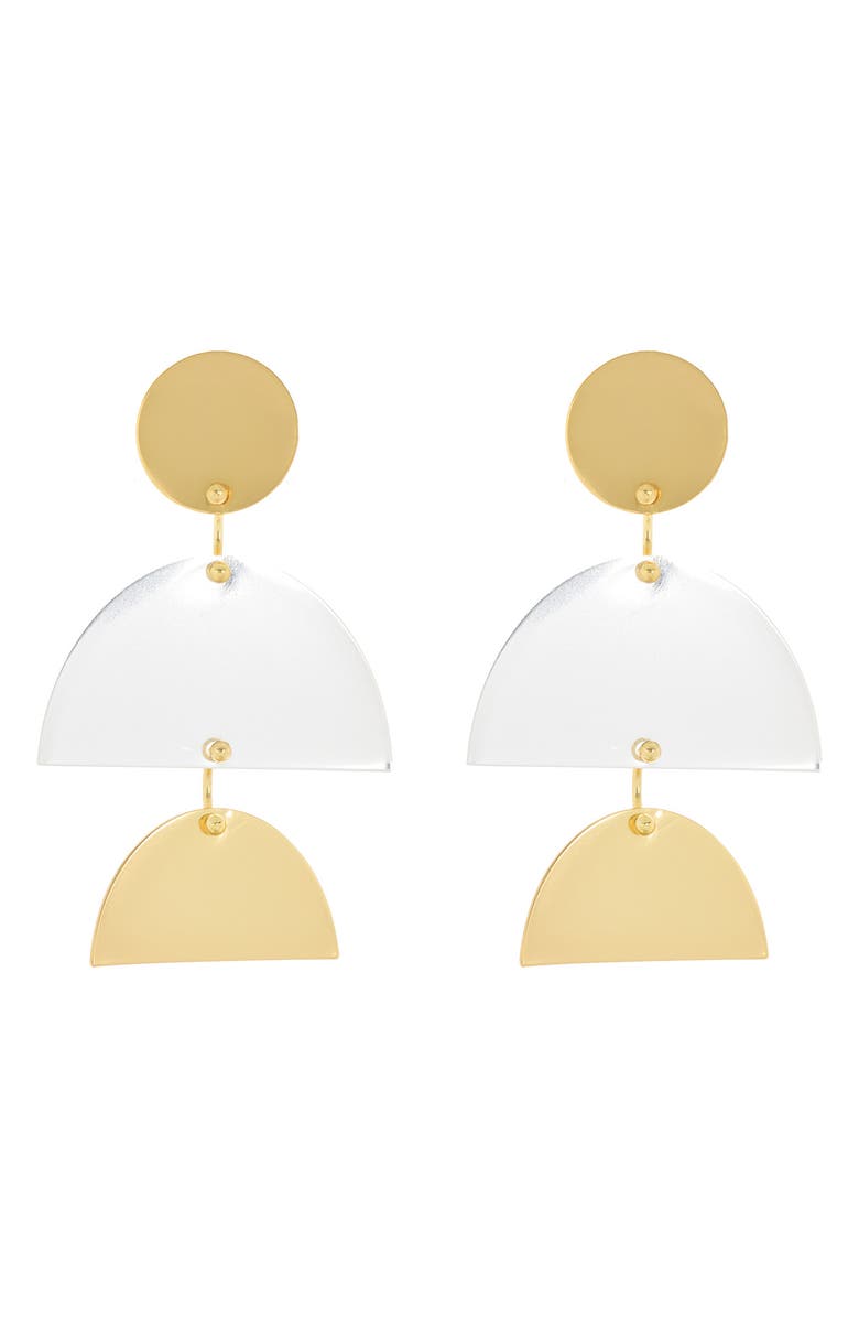 Madewell Sculpture Statement Earrings, Main, color, Mixed Metal