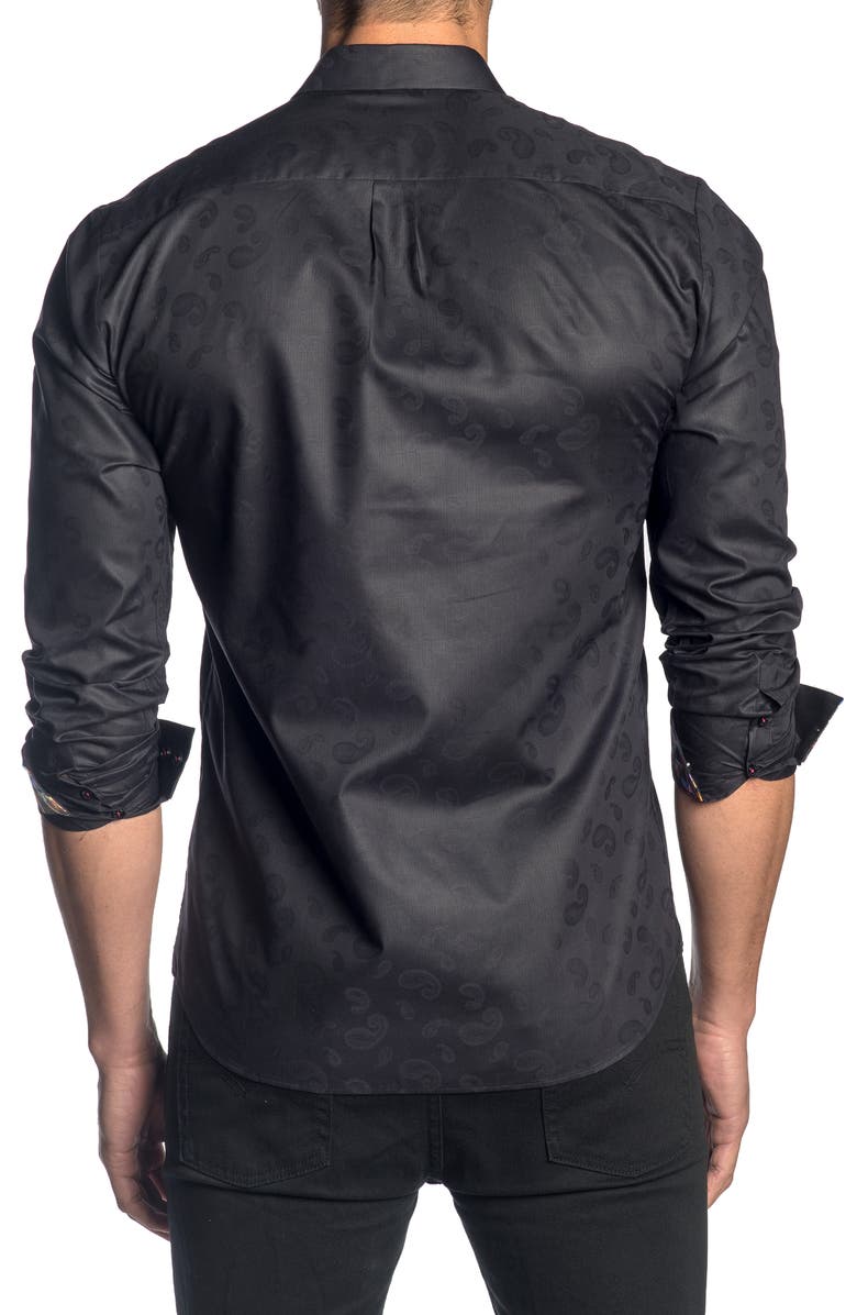 Jared Lang Slim Fit Paisley Button-Up Sport Shirt, Alternate, color, 