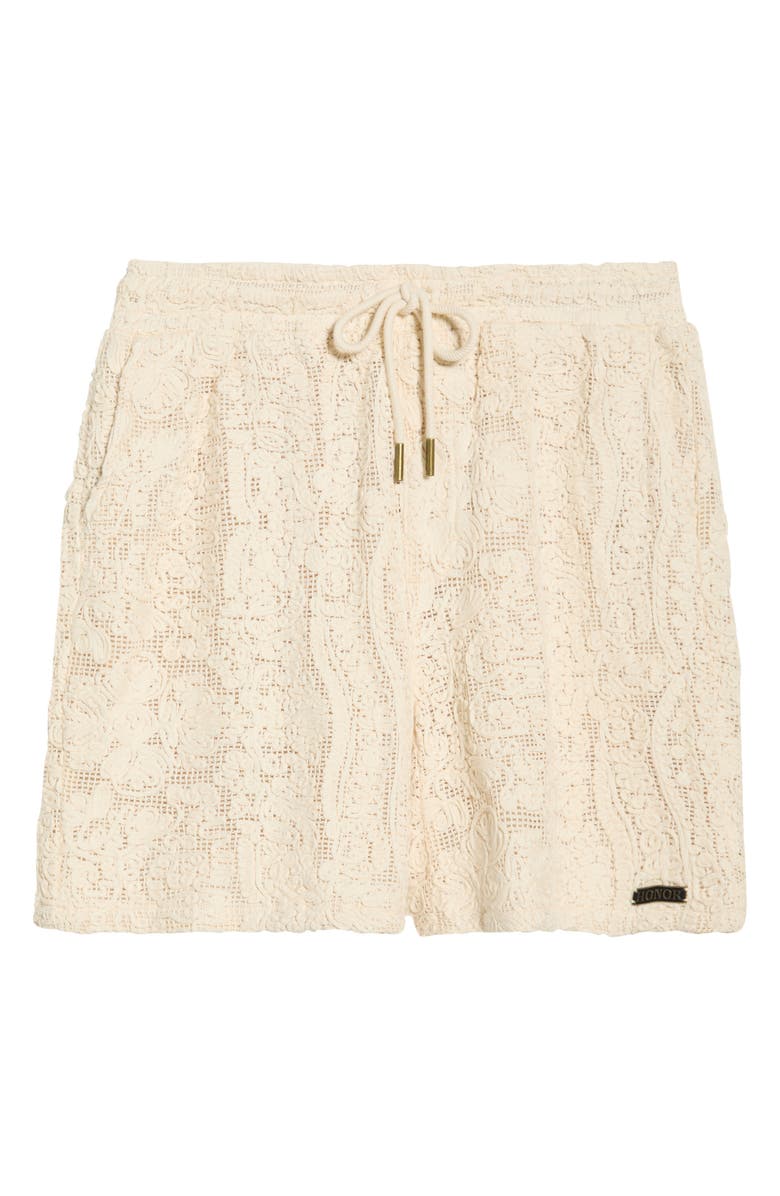 HONOR THE GIFT Mind Maze Lace Knit Shorts, Main, color, Natural