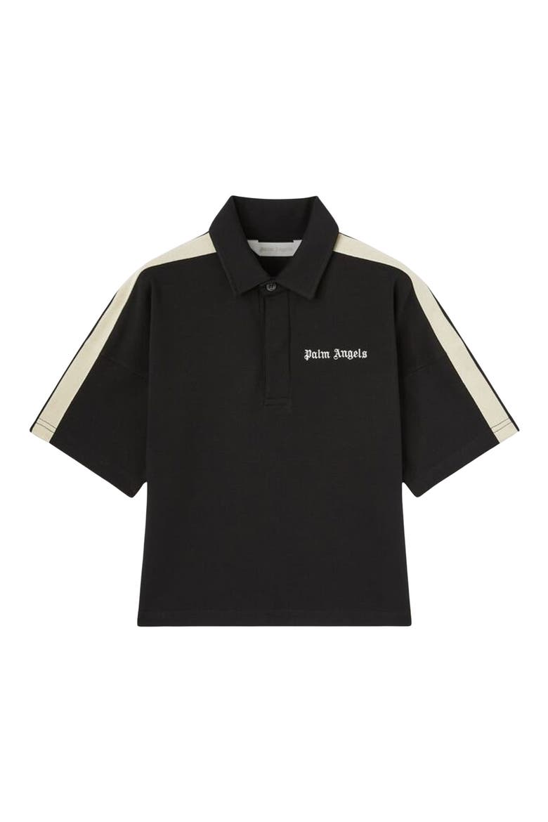 Kids' New Track Polo, Main, color, BLACK/ OFF WHITE