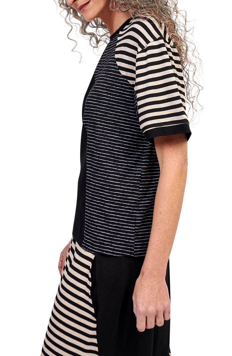 Alembika Sphere patchwork design crew neck tee, Alternate, color, 