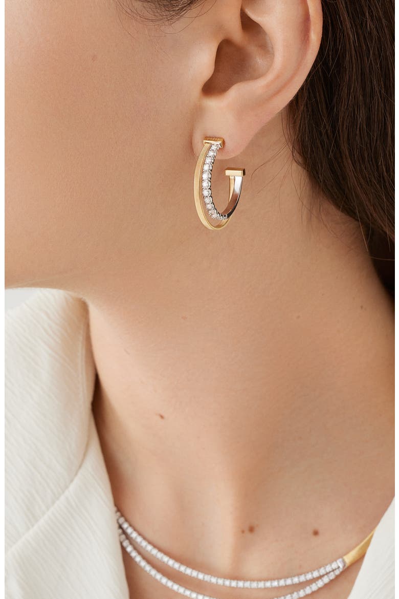 Masai Coil & Diamond Double Hoop Earrings, Alternate, color, 18K YELLOW GOLD