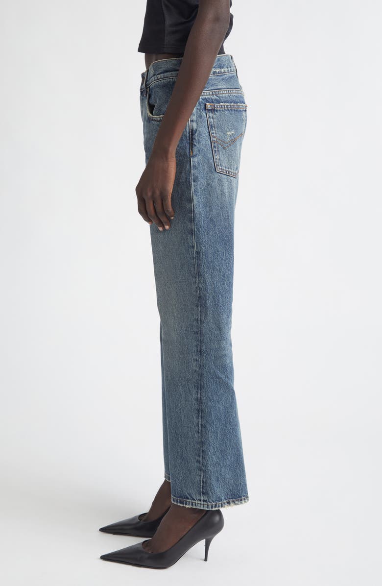 Balenciaga Regular Fit Distressed Jeans, Alternate, color, 4129 Dirty Vintage Blue