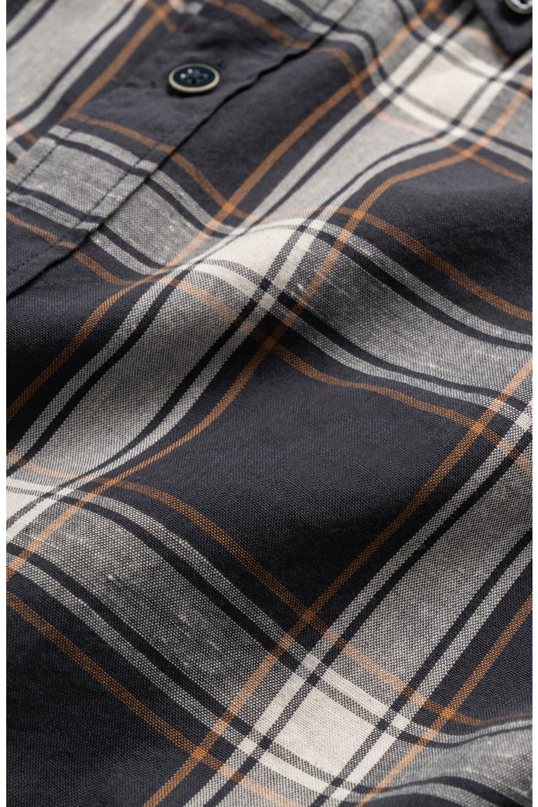 Glenene Plaid Button-Down Shirt, Alternate, color, MIDNIGHT