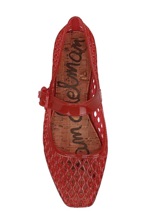 Shop Sam Edelman Michaela Mary Jane Flat In Red