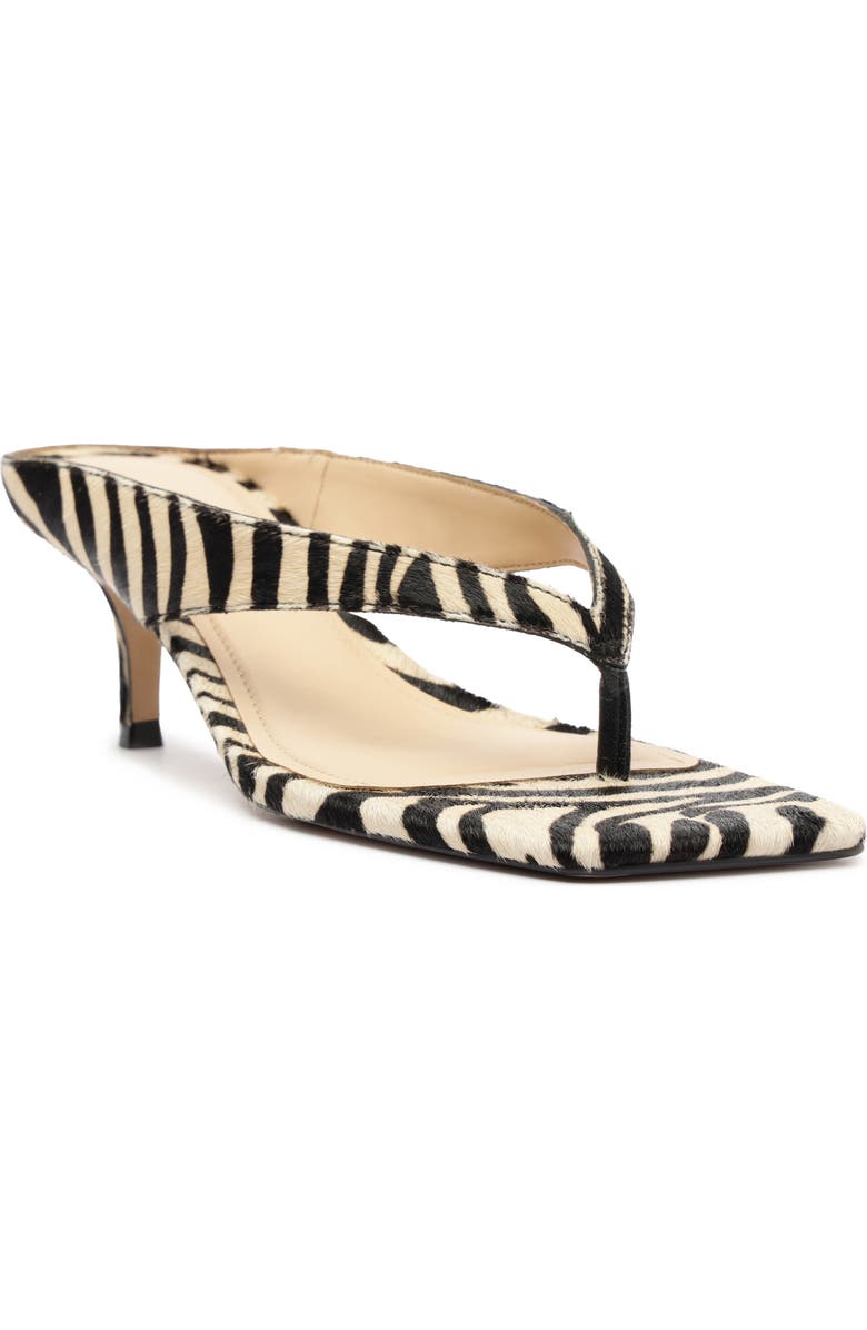 Arezzo Gracey Genuine Calf Hair Mid Stiletto Sandal, Main, color,