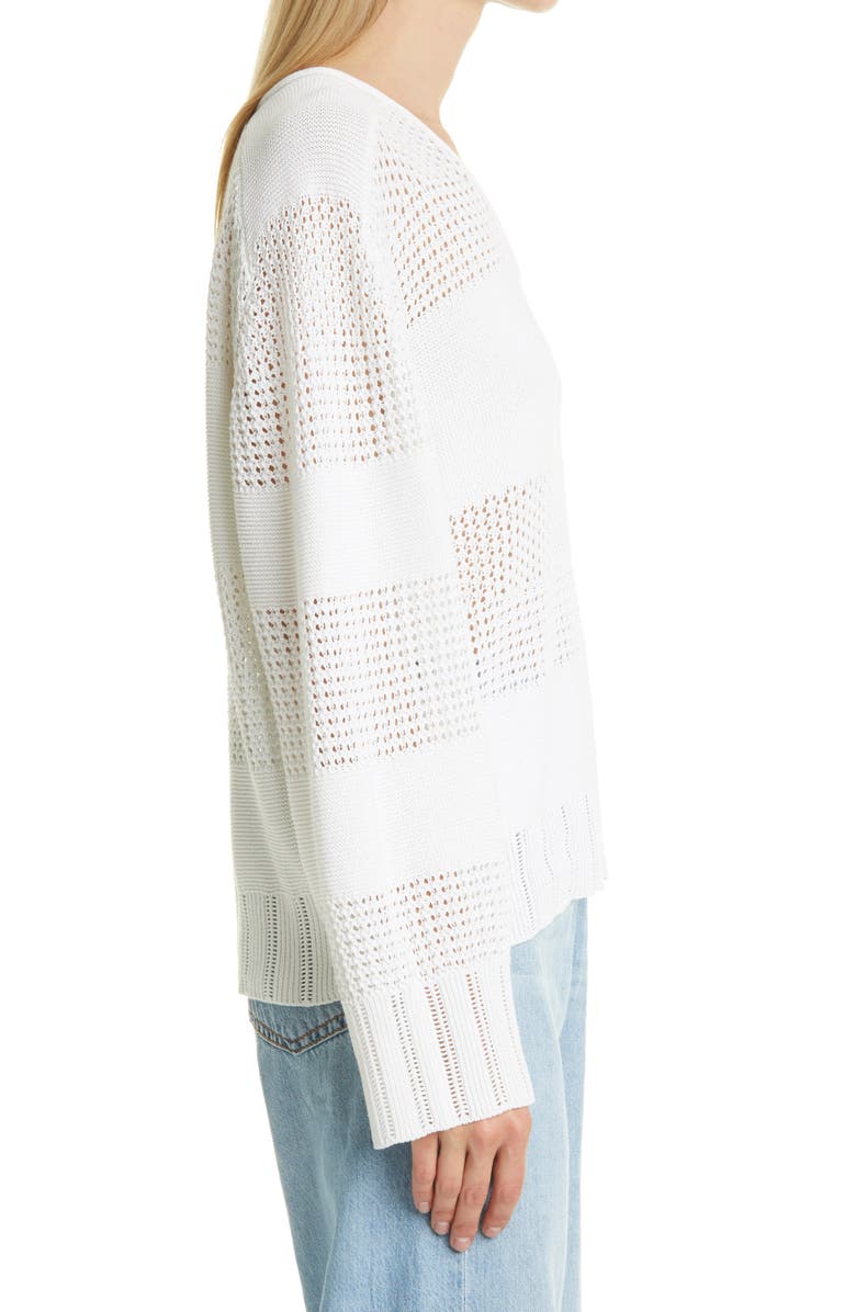 rag & bone Faye Stripe V-Neck Sweater, Alternate, color, 