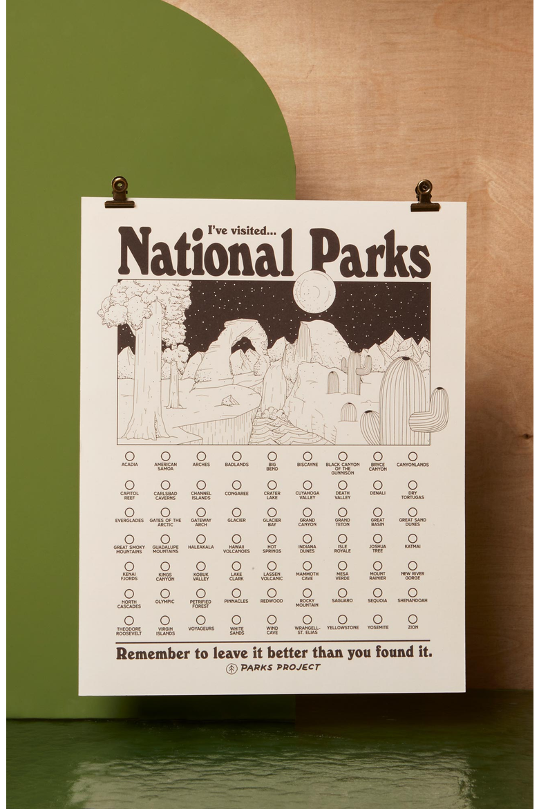 Adventure Responsibly National Parks Fill In Poster, Alternate, color, Multi Color