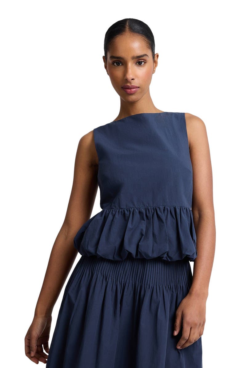 Onia Boatneck Bubble Top, Alternate, color, Noir Navy