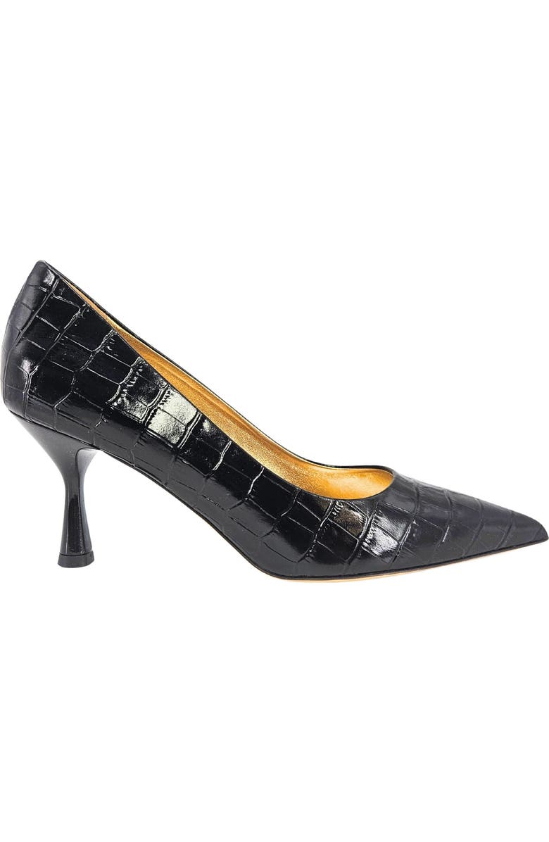Madison Maison Moc Croc Hi Heel Pump, Main, color, Black