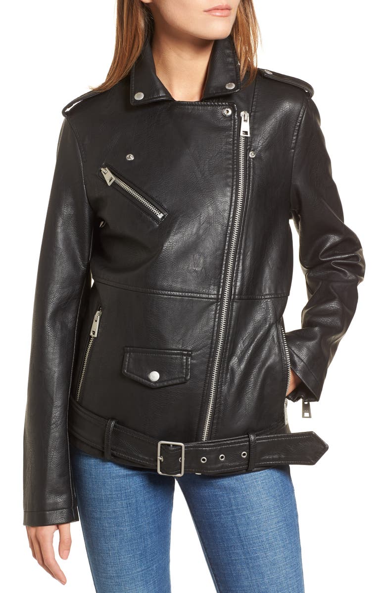 Levi's<sup>®</sup> Faux Leather Moto Jacket, Alternate, color,