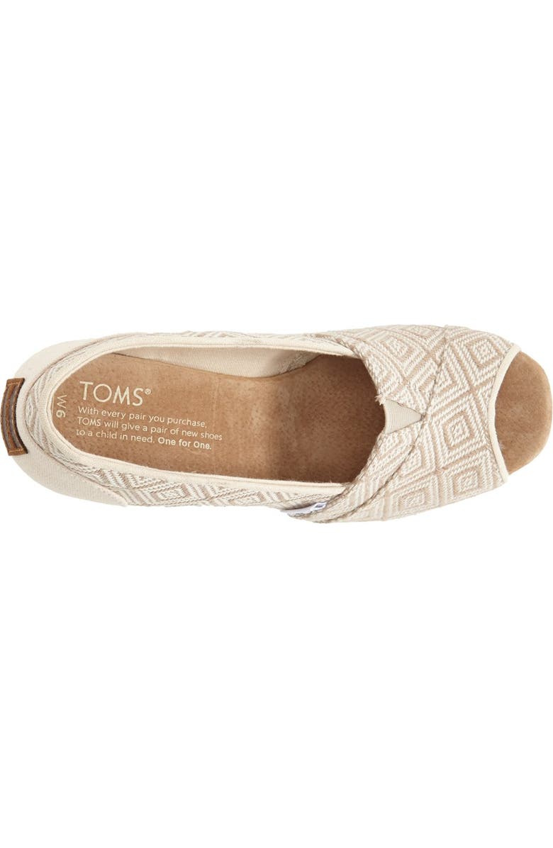 TOMS 'Classic' Woven Wedge Sandal, Alternate, color,